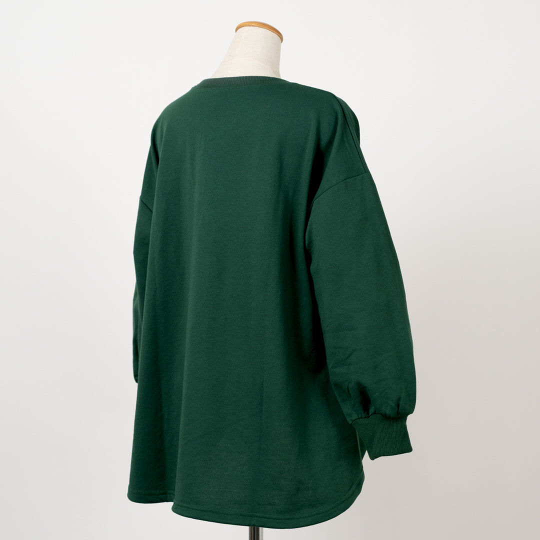 裏毛くまアップリケプルオーバー