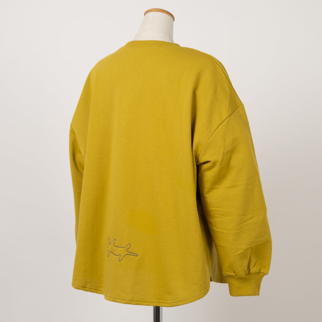 裏毛ウチネコ刺しゅうプルオーバー