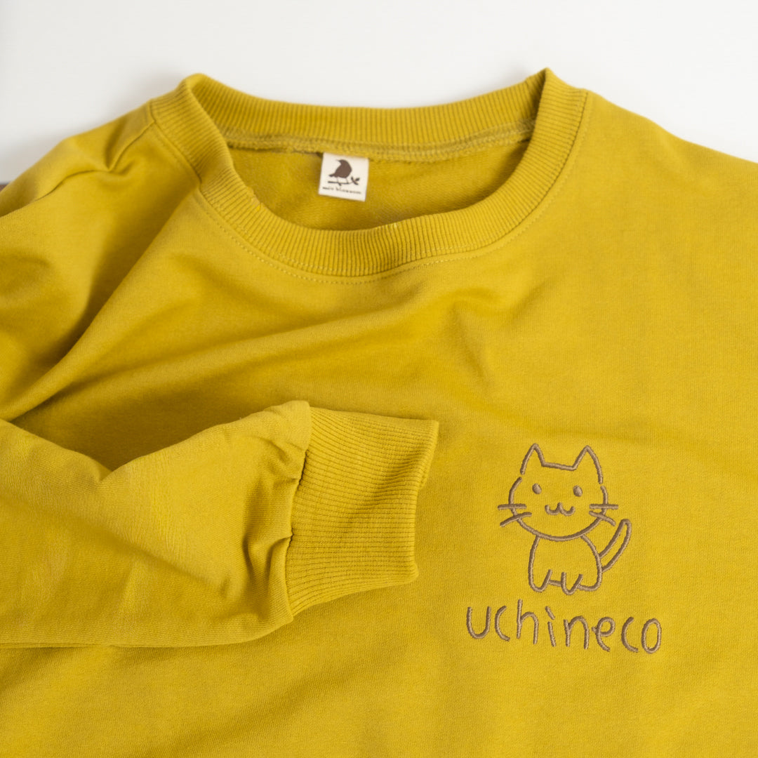 裏毛ウチネコ刺しゅうプルオーバー