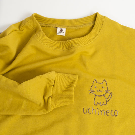 裏毛ウチネコ刺しゅうプルオーバー