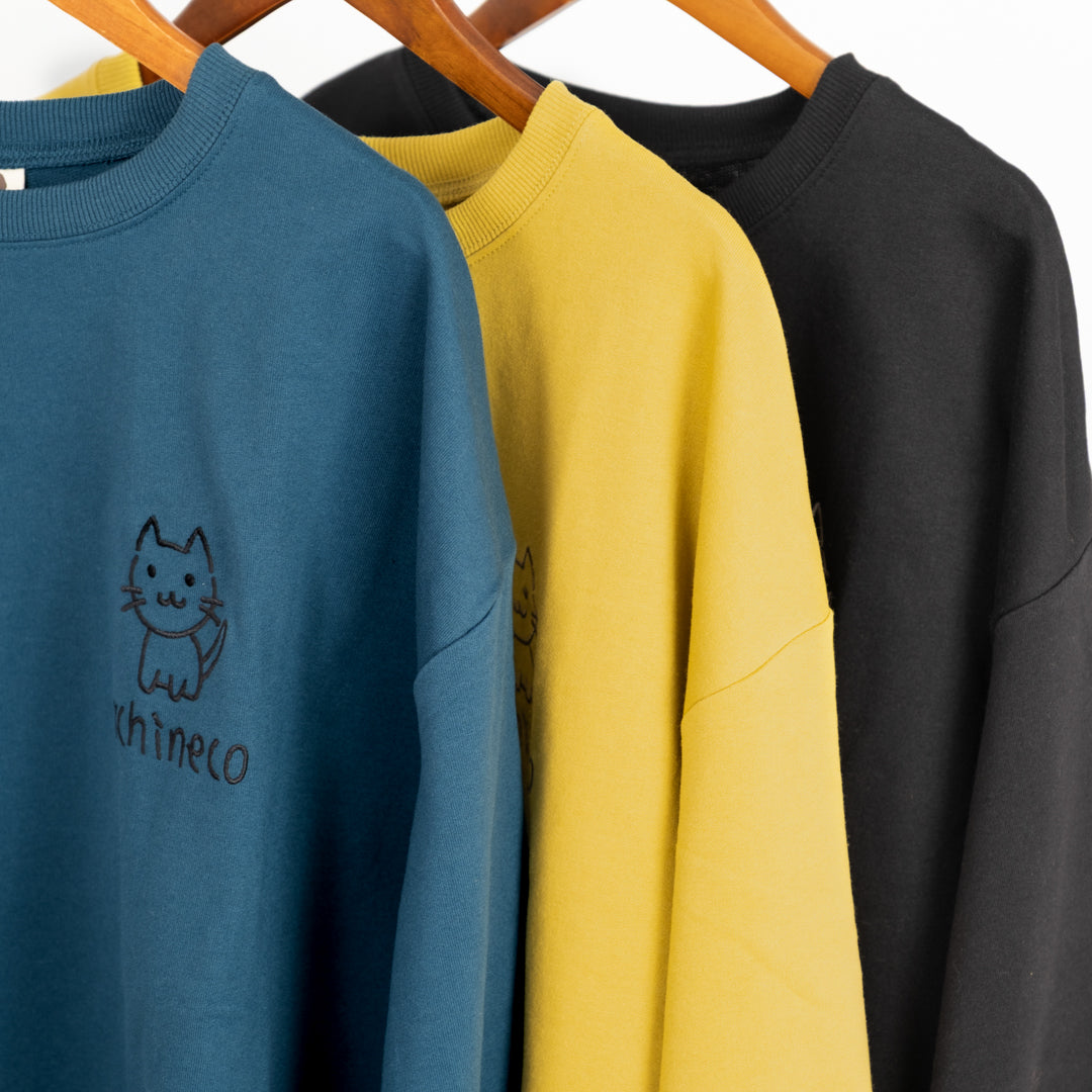 裏毛ウチネコ刺しゅうプルオーバー