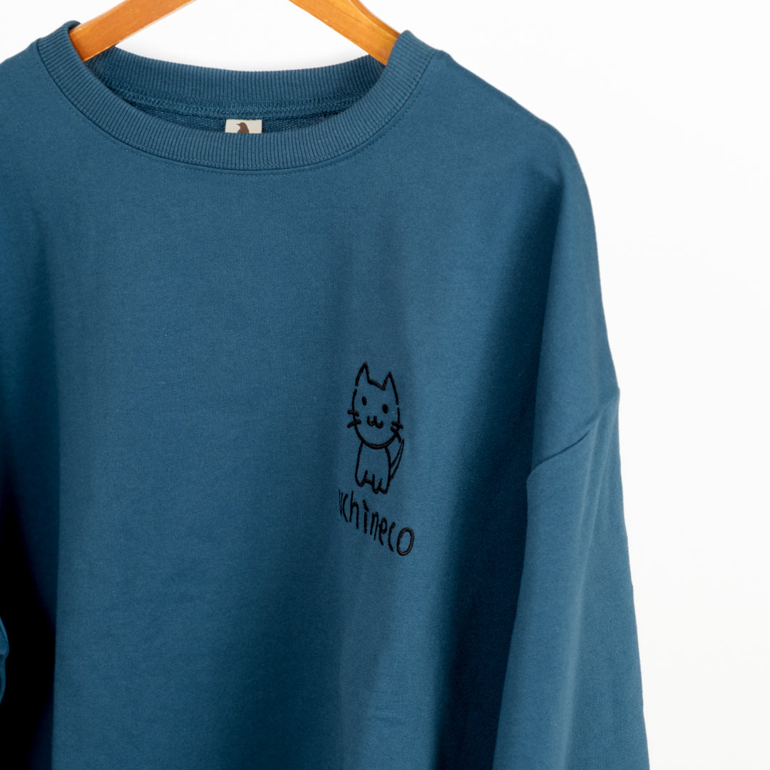 裏毛ウチネコ刺しゅうプルオーバー