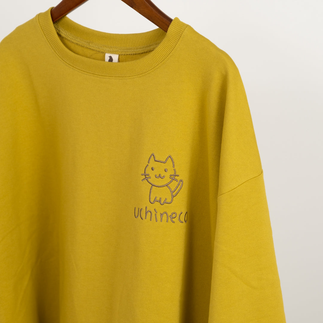 裏毛ウチネコ刺しゅうプルオーバー