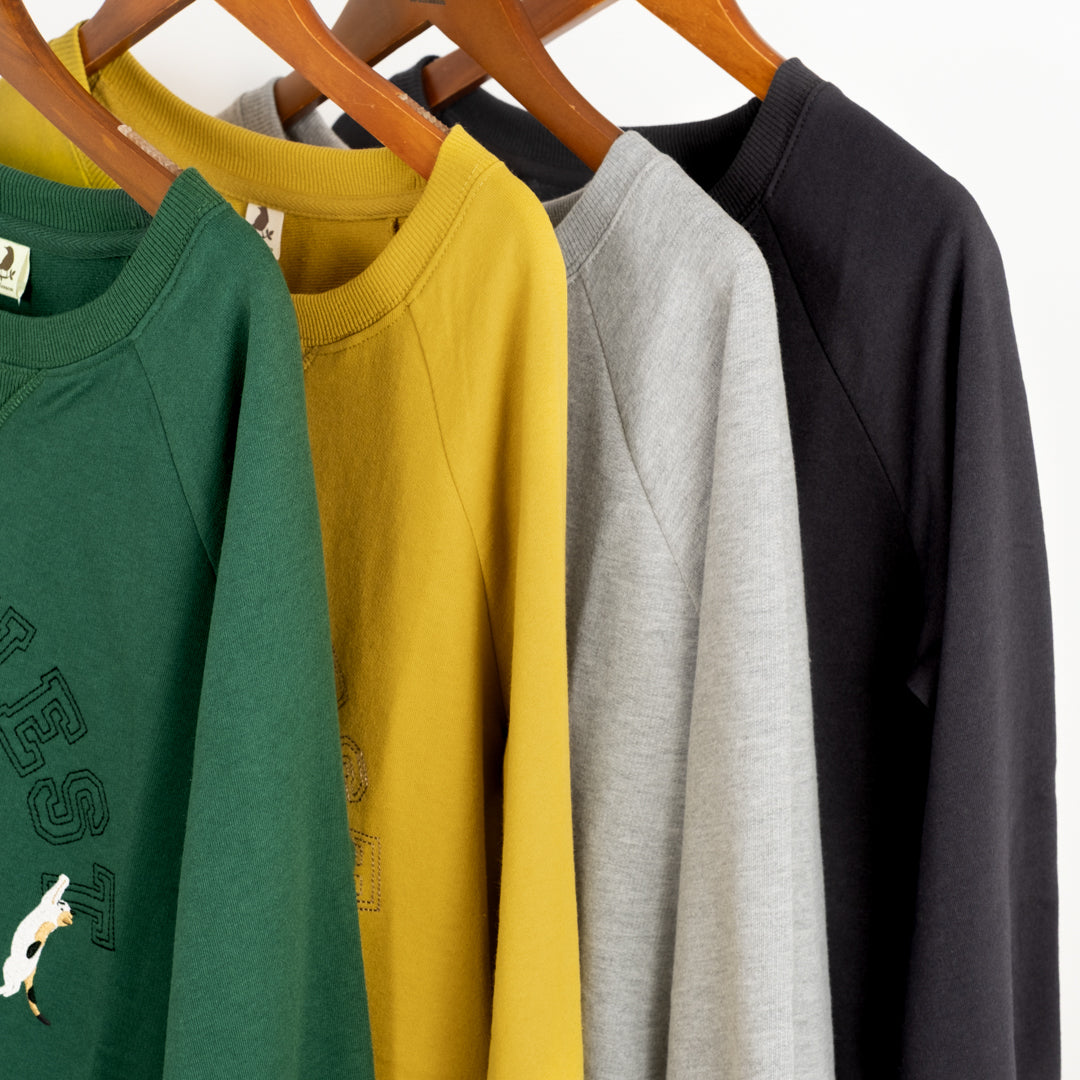 裏毛ロゴ刺しゅう＋猫プルオーバー