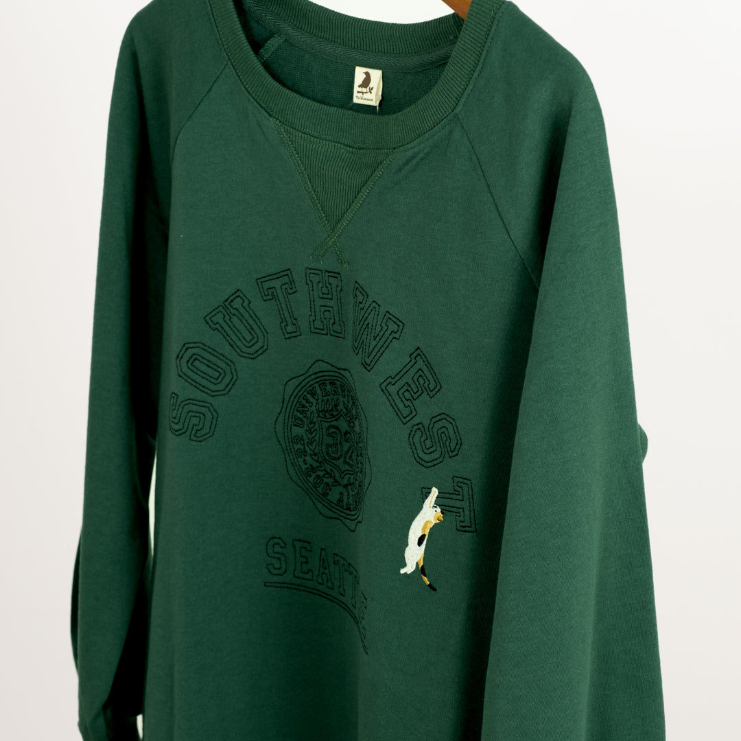 裏毛ロゴ刺しゅう＋猫プルオーバー