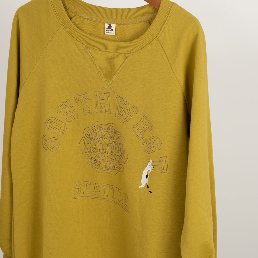 裏毛ロゴ刺しゅう＋猫プルオーバー