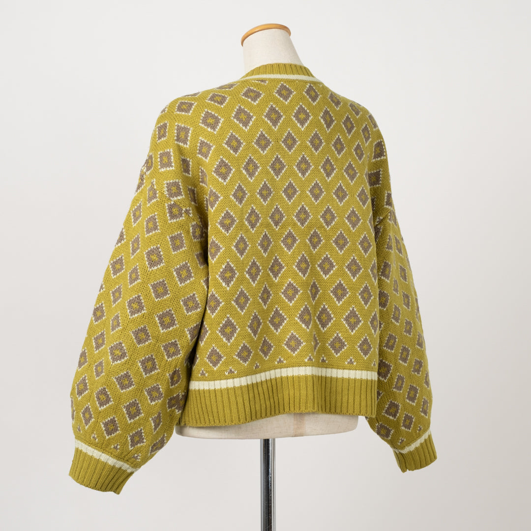 コモン柄ジャガードニット