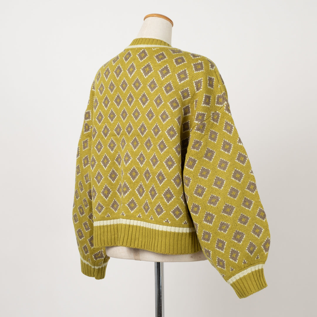 コモン柄ジャガードニット