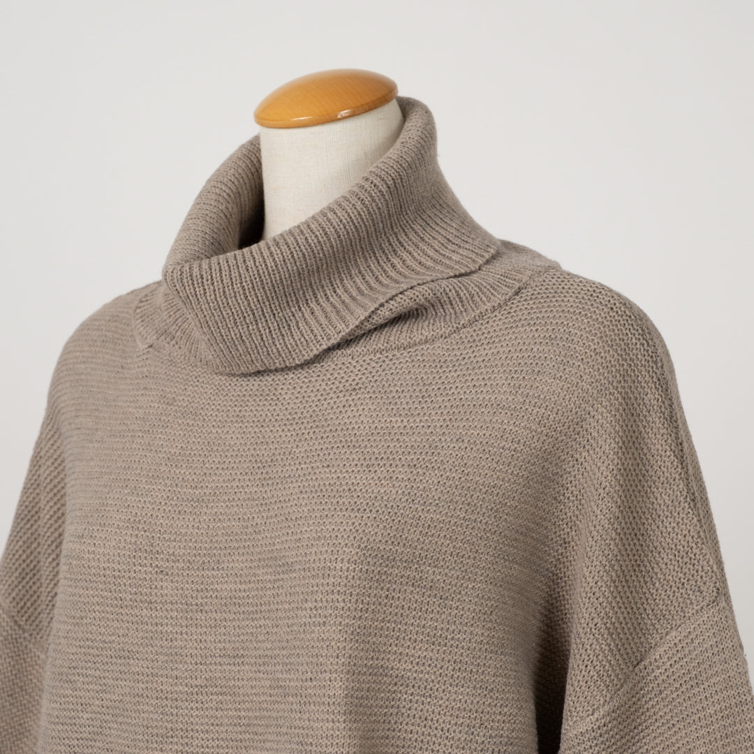 袖配色切替ニット