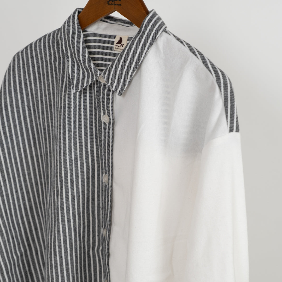 お散歩刺しゅう切替ブラウス