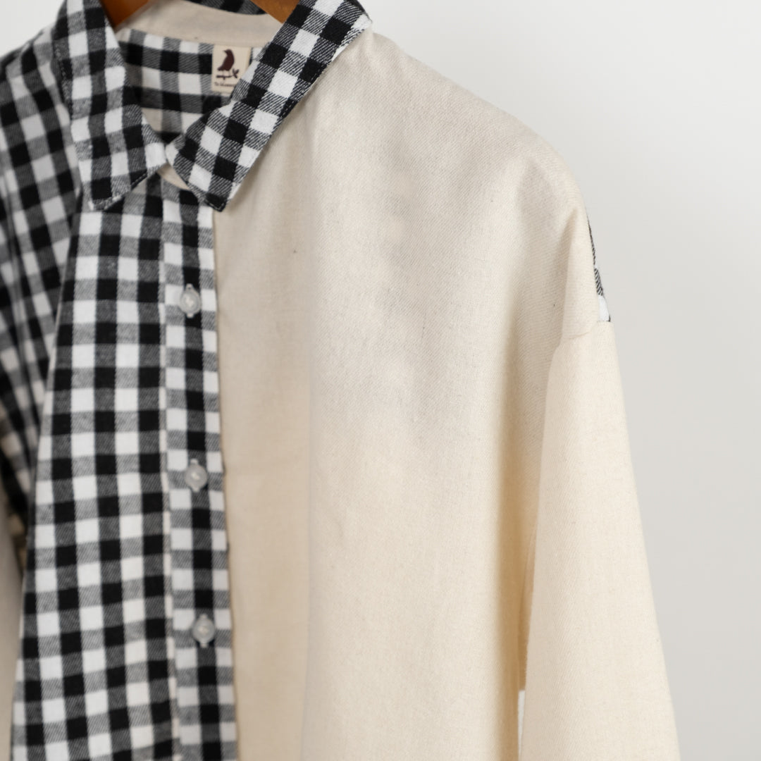 お散歩刺しゅう切替ブラウス