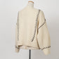 配色ブランケットＶネックカーディガン