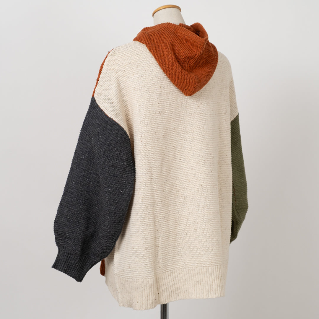 ネップニットパーカー