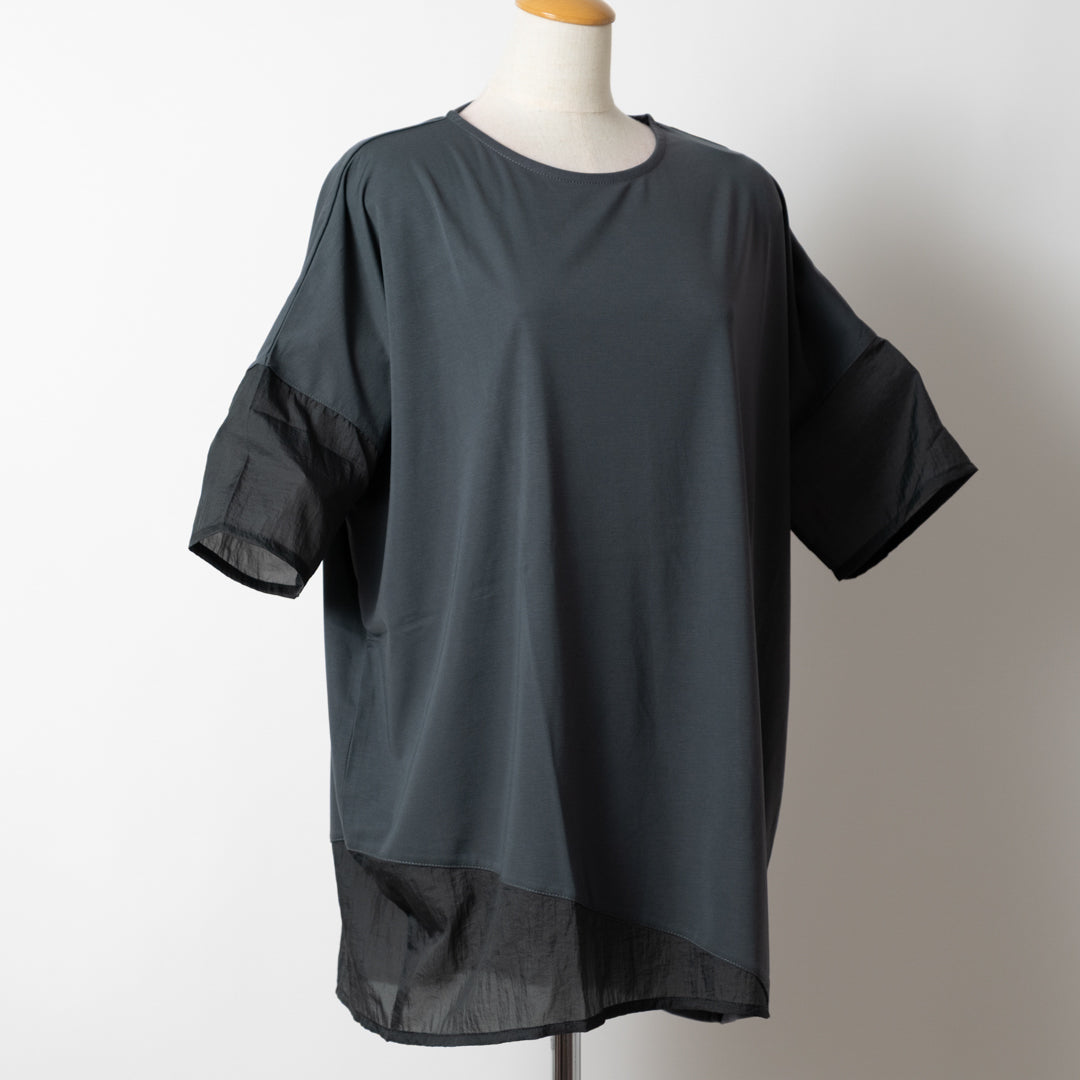 接触冷感異素材切替プルオーバー (10094706524292)