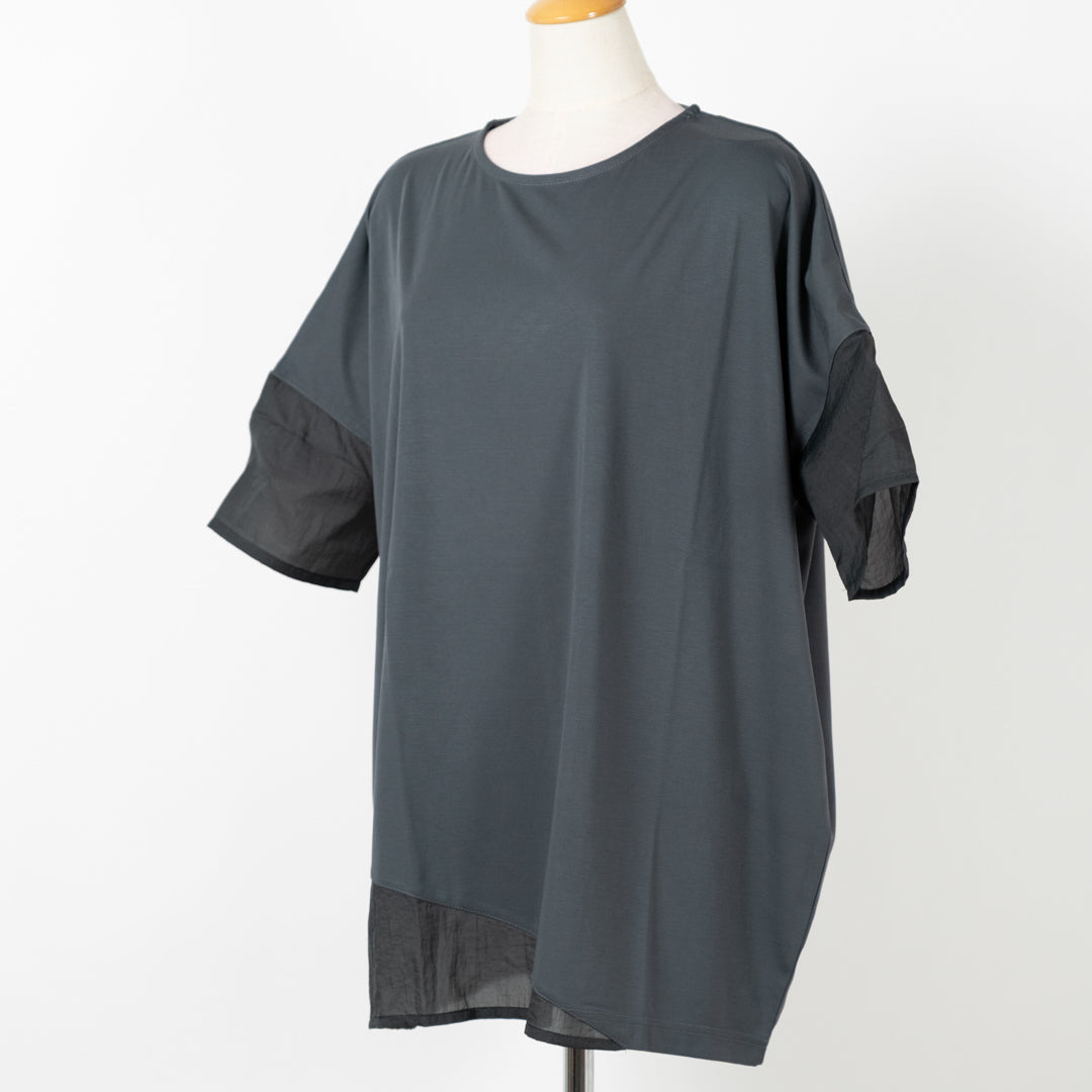 接触冷感異素材切替プルオーバー (10094706524292)