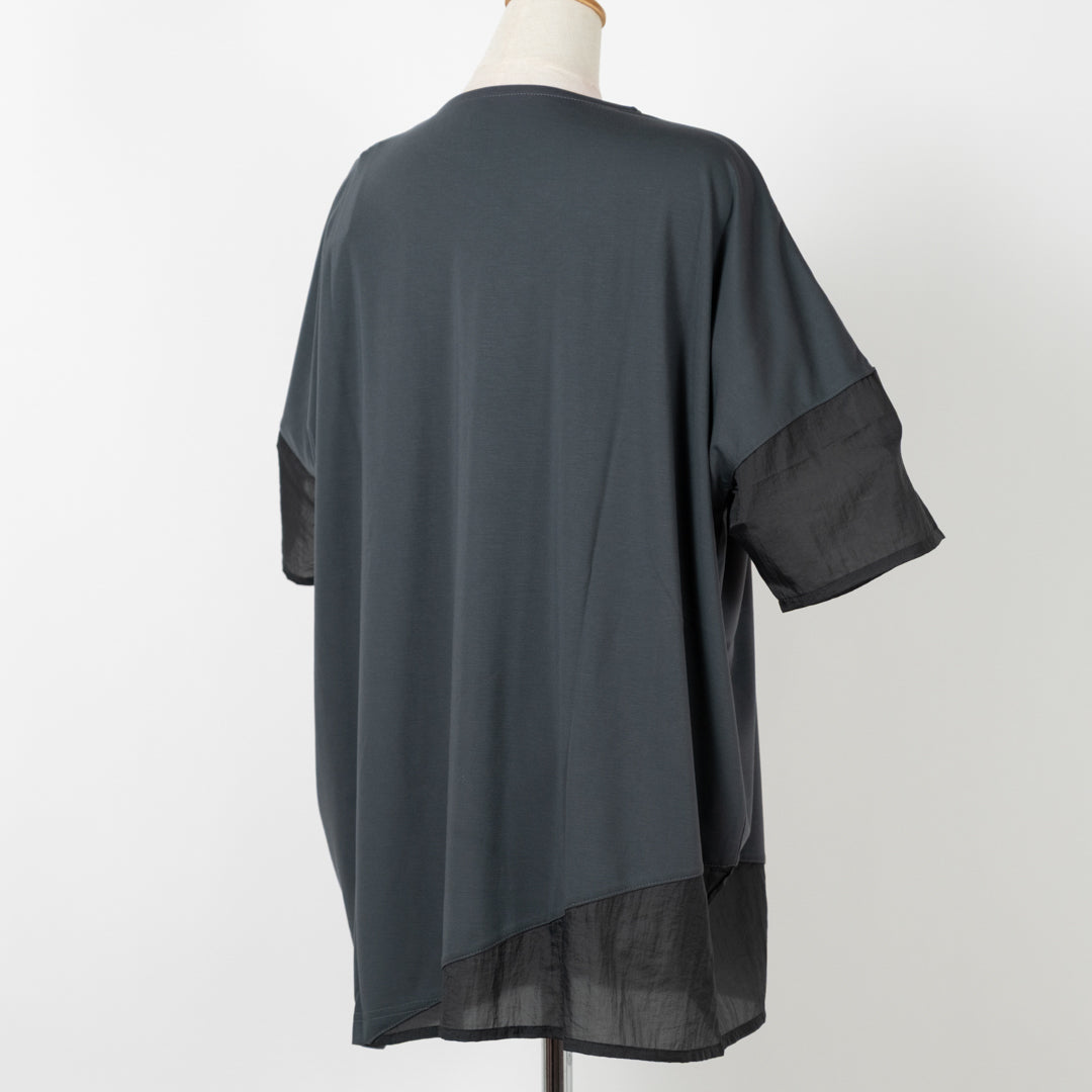 接触冷感異素材切替プルオーバー (10094706524292)