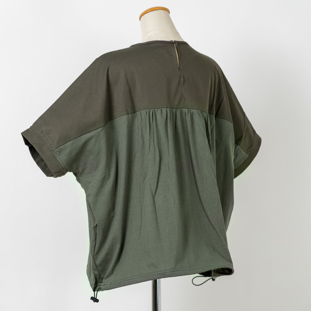 異素材切替バイカラープルオーバー (10094715961476)