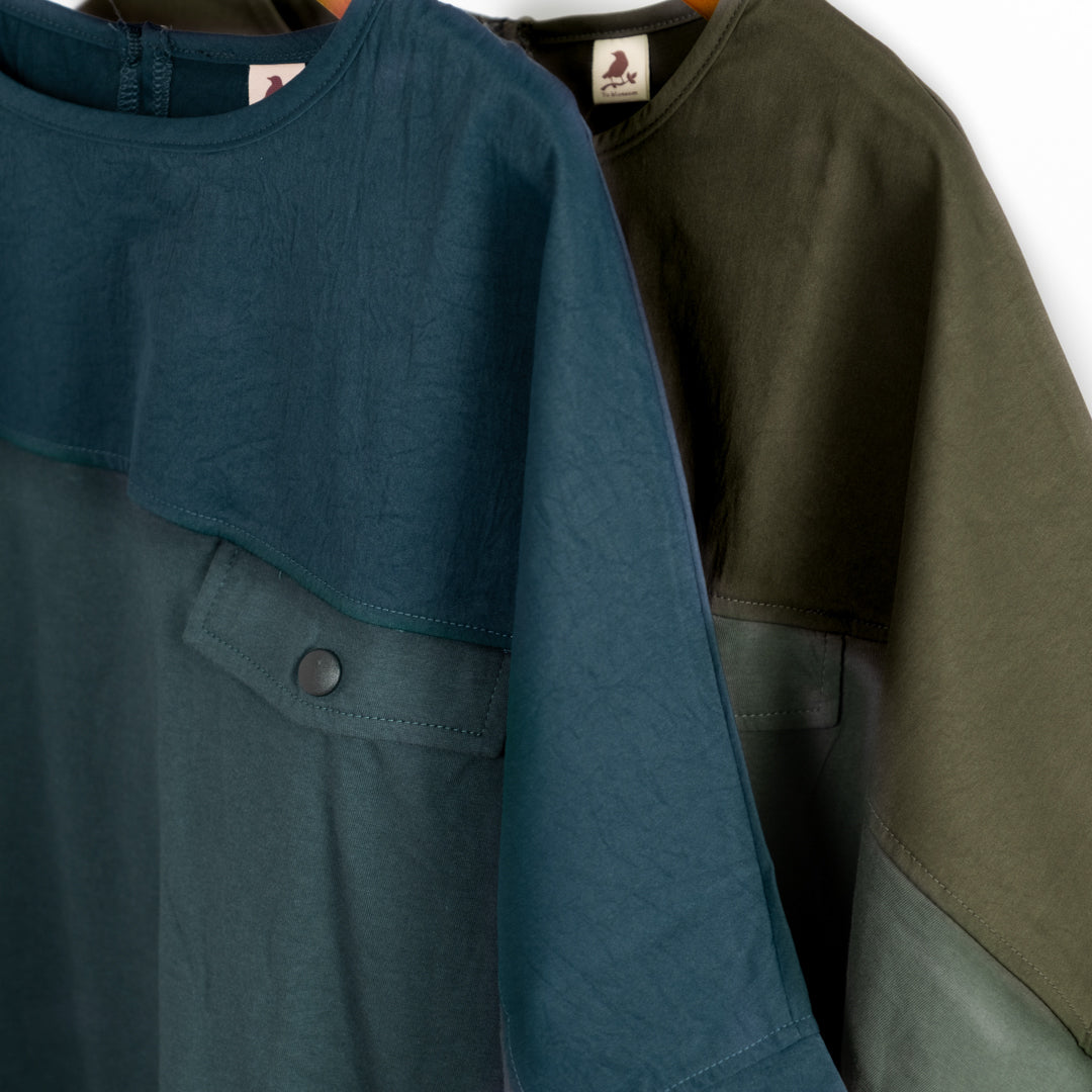 異素材切替バイカラープルオーバー (10094715961476)