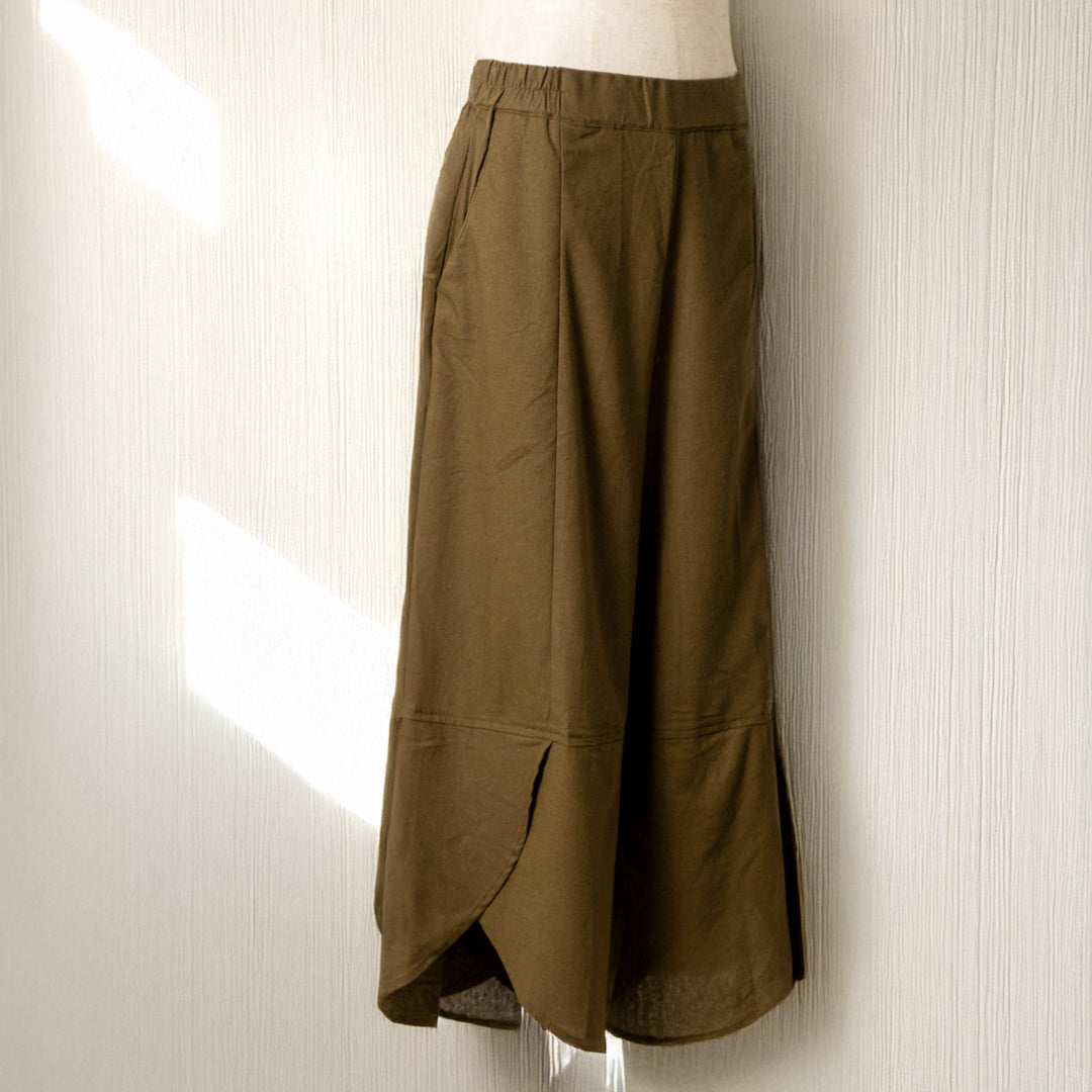リネンブレンドフレアパンツ (10096715858052)