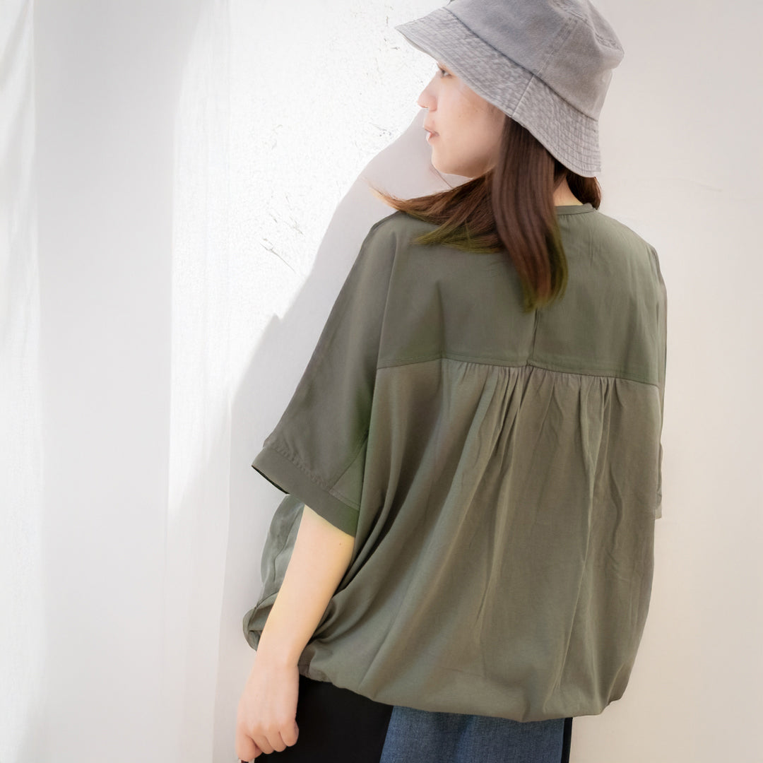 異素材切替バイカラープルオーバー (10094715961476)