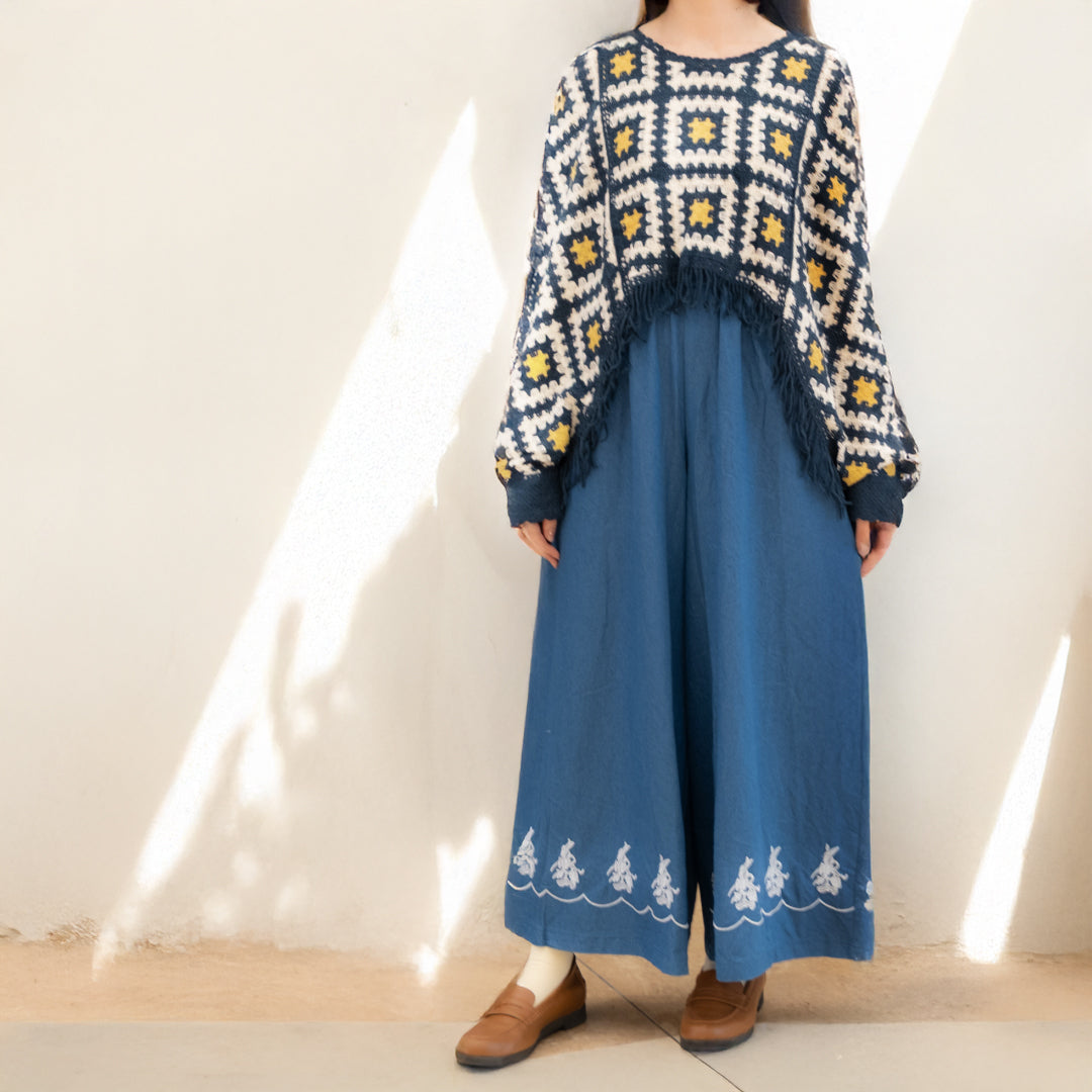 デザインニットポンチョ (10107934376068)