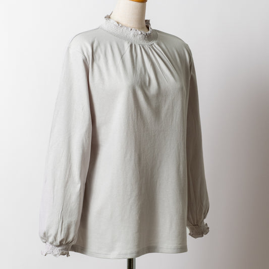 コットン天竺シャーリングカットソー (10127031795844)