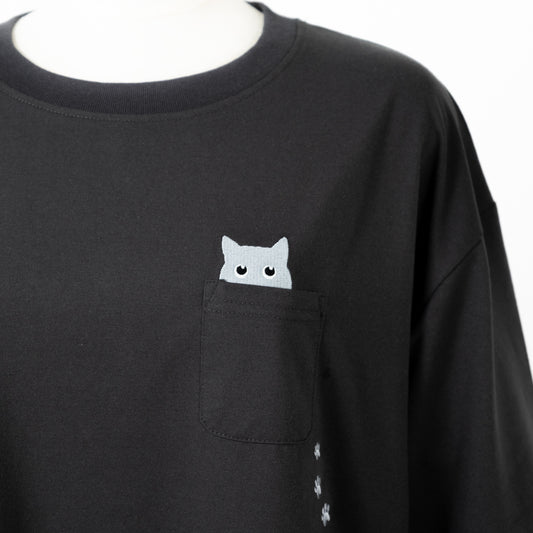 多ポケット刺しゅう七分いろいろ猫プルオーバー (10127085568132)