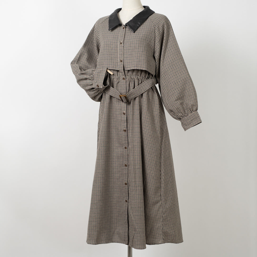 合皮トレンチワンピース – to blossom