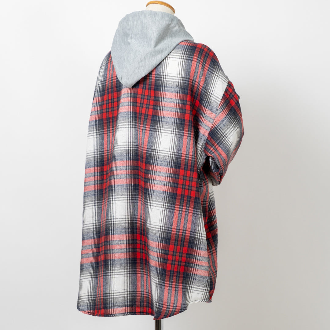 フード付き長袖ブラウス