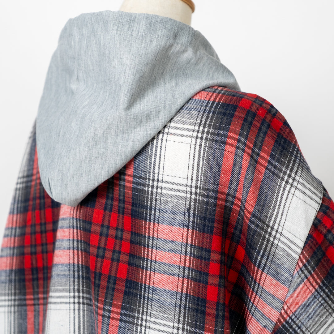 フード付き長袖ブラウス