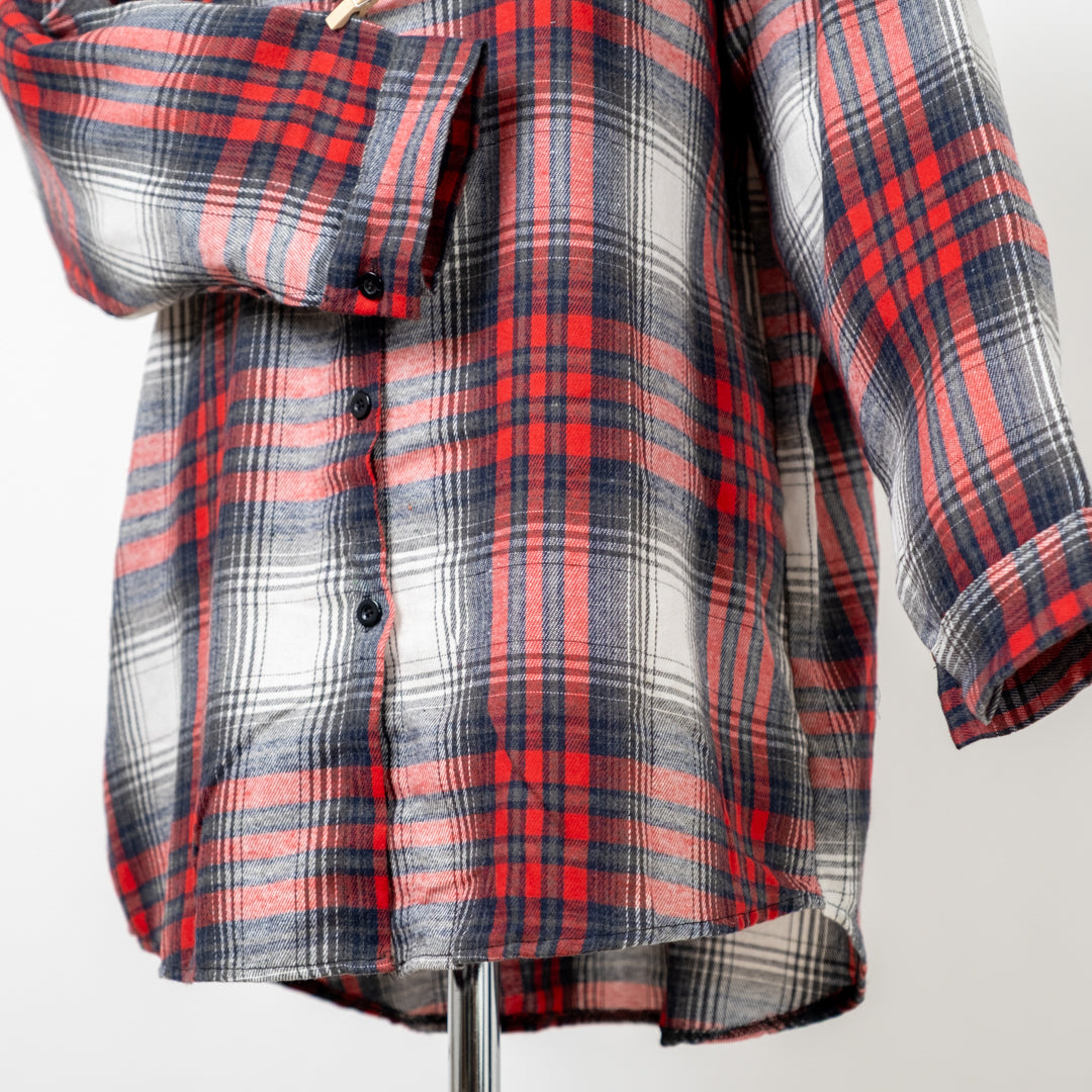 フード付き長袖ブラウス