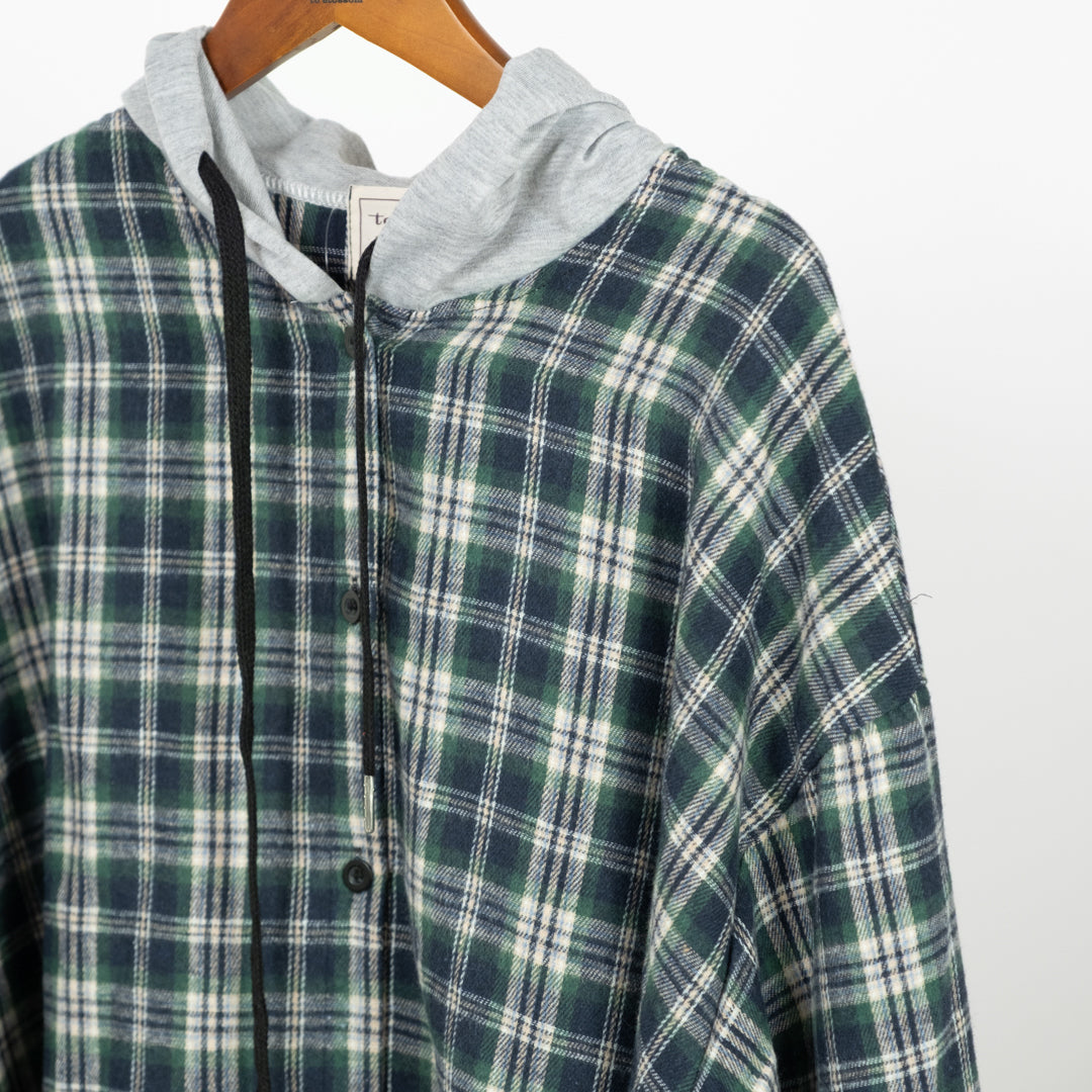 フード付き長袖ブラウス