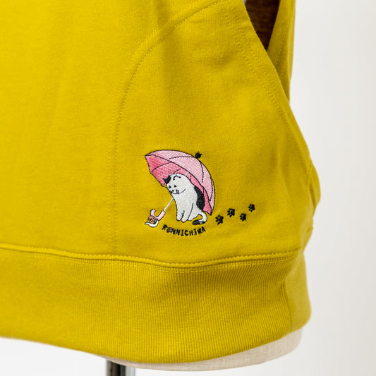 傘猫ミニ裏毛ベスト