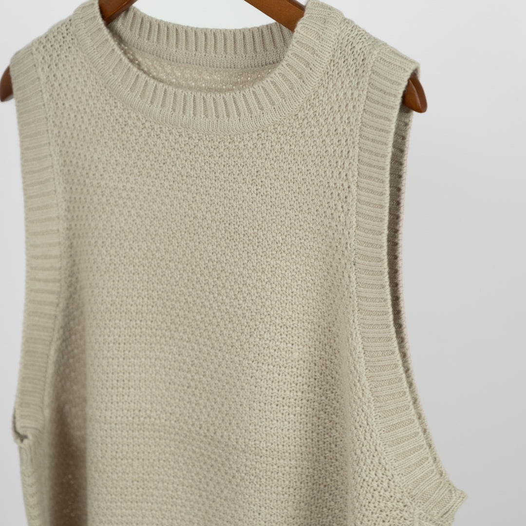 サイドスリットニットベスト – to blossom