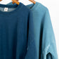 インディゴ裏毛後リボンプルオーバー