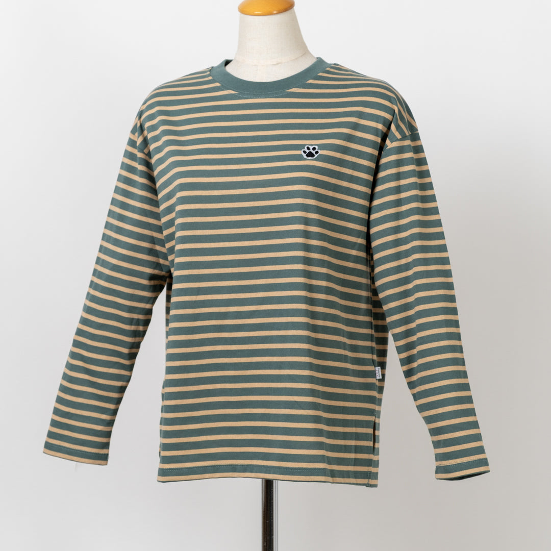 肉球ワンポイント七分袖Tシャツ