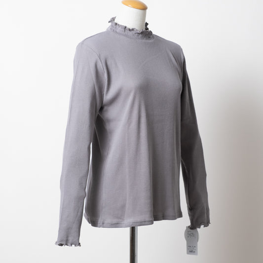 シャーリングギャザーハイネック