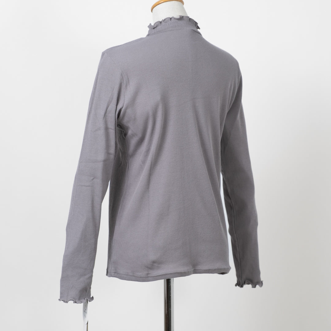 シャーリングギャザーハイネック