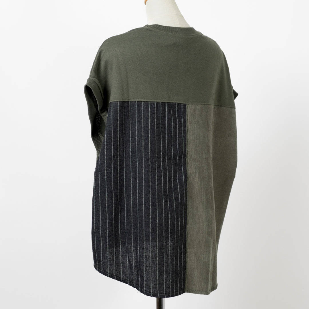 裏毛切替えベスト