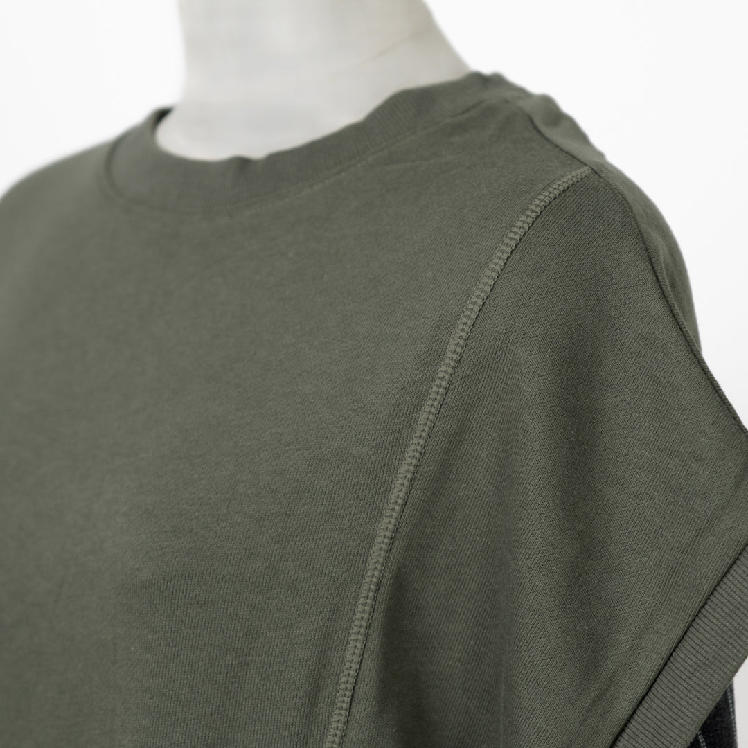 裏毛切替えベスト