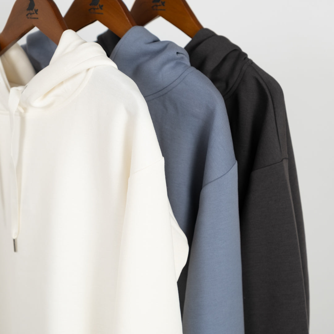 ダンボールニット脇スリットパーカー