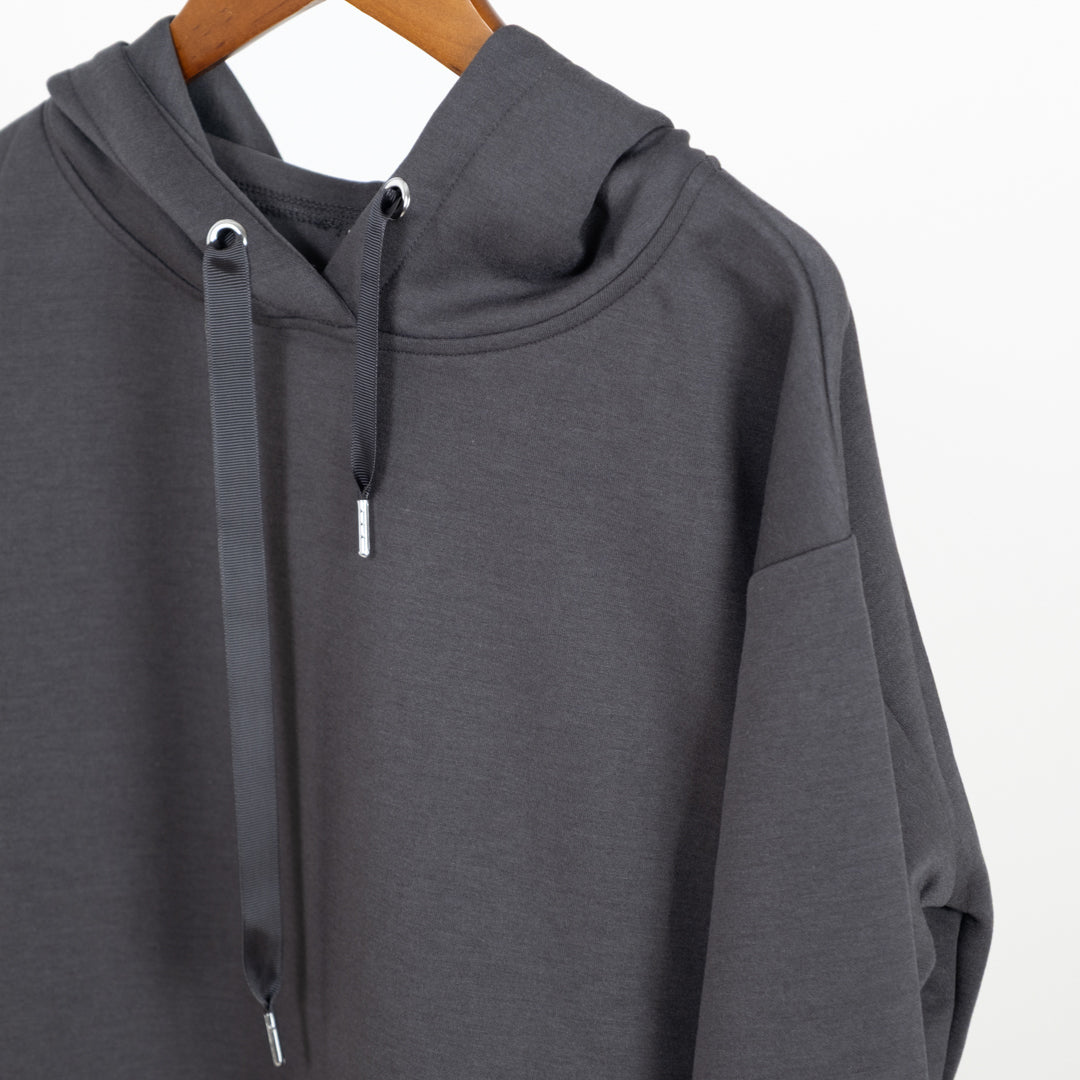 ダンボールニット脇スリットパーカー