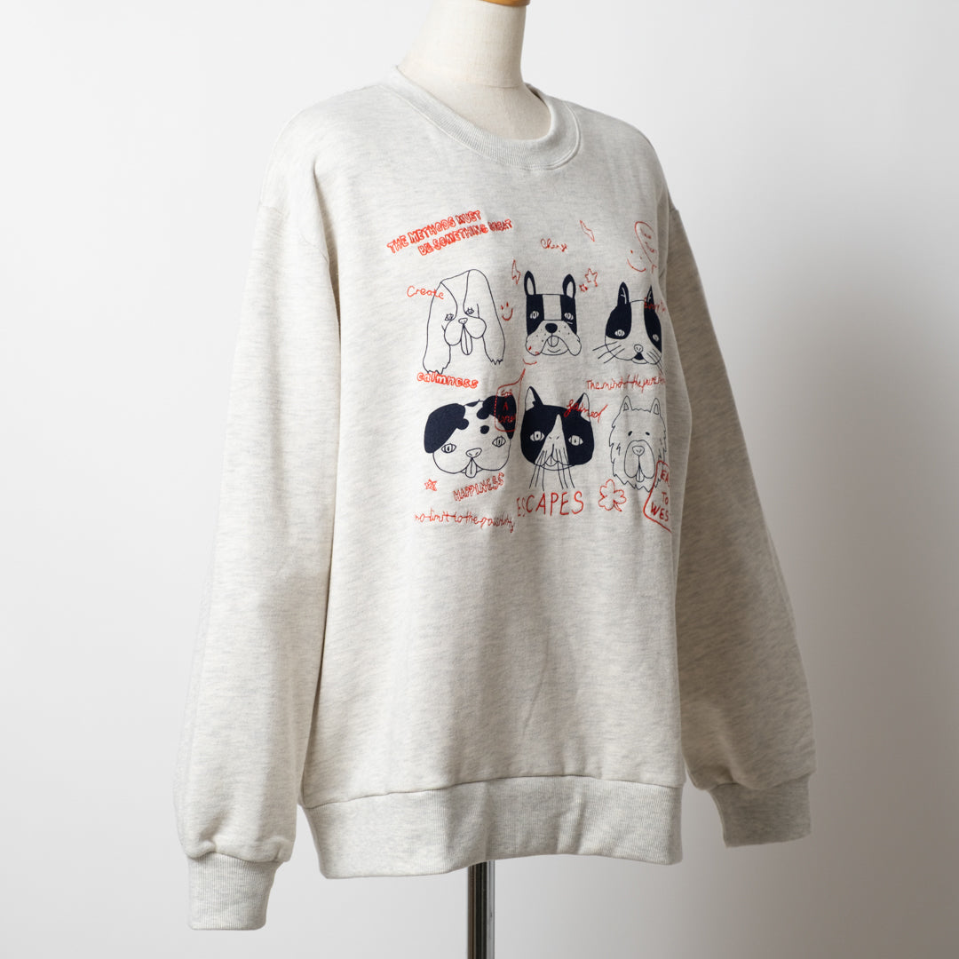 裏毛フレンドドッグプルオーバー