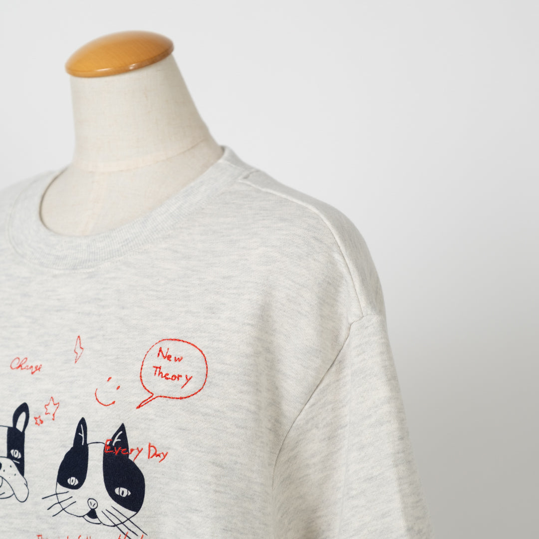 裏毛フレンドドッグプルオーバー