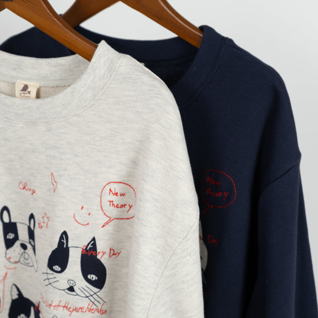 裏毛フレンドドッグプルオーバー