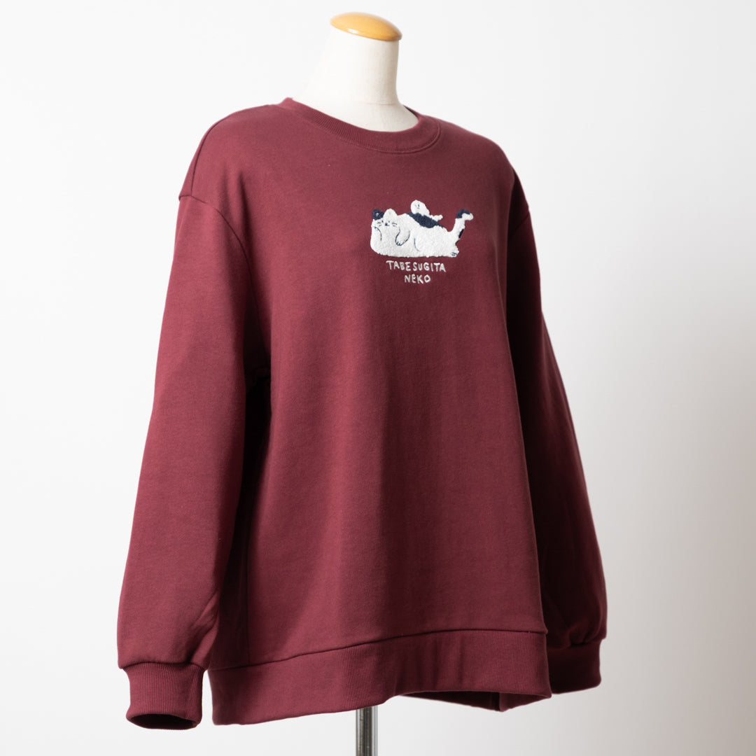 裏毛食べ過ぎた猫プルオーバー