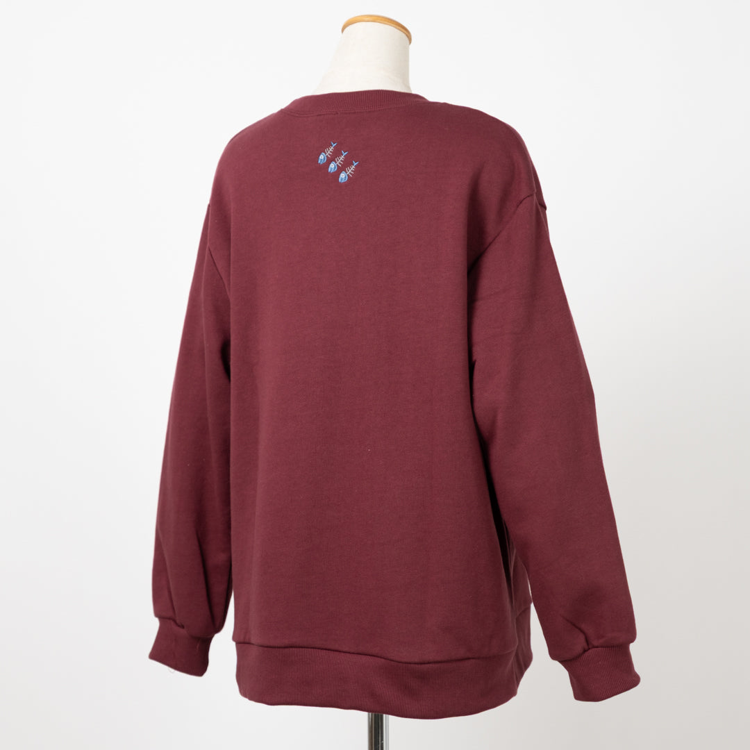 裏毛食べ過ぎた猫プルオーバー