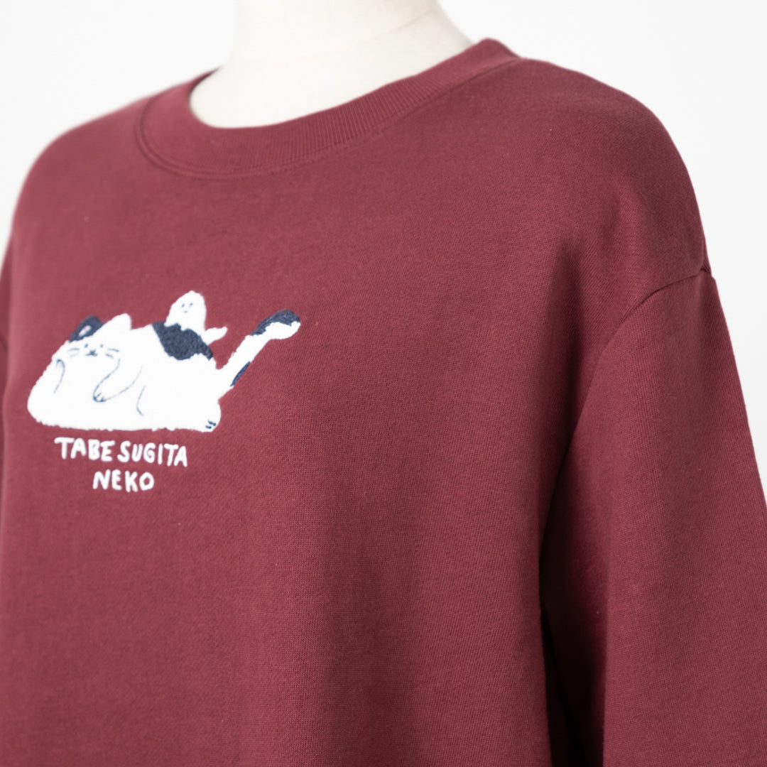 裏毛食べ過ぎた猫プルオーバー