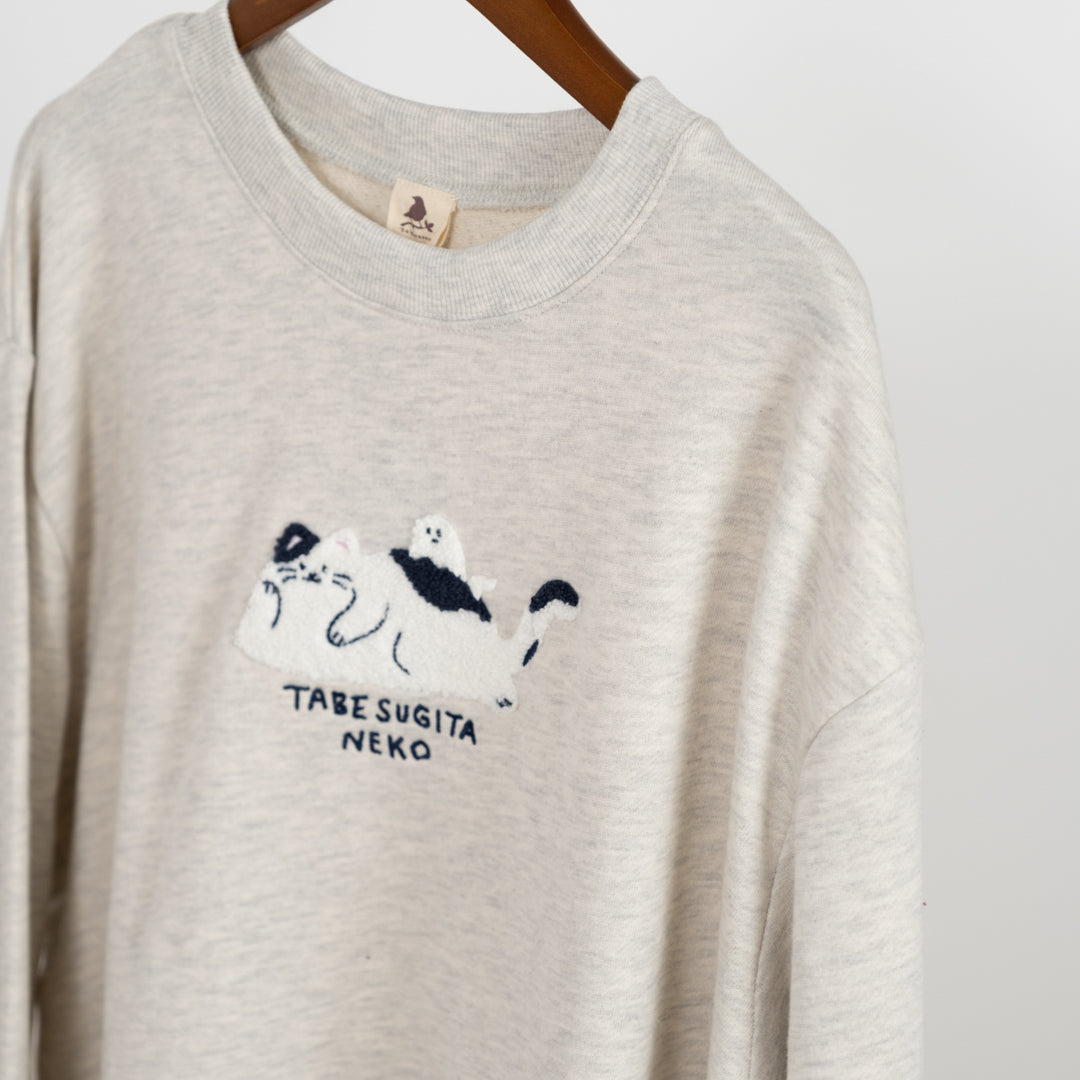 裏毛食べ過ぎた猫プルオーバー