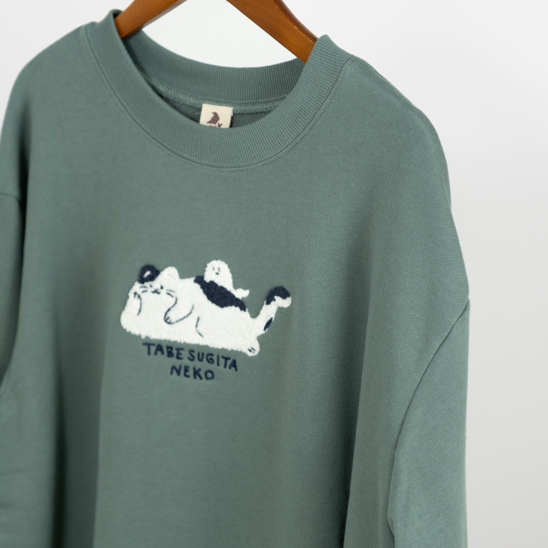 裏毛食べ過ぎた猫プルオーバー